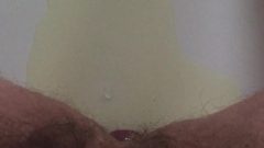 Pissing In The Shower With A Ass-Hole Plug In