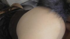 Enormous Asshole Amateur Girl Smashed While Wearing Fox Tail Ass Plug.