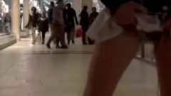 Female Walks Around With A Toy In Fanny