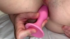 Having A Play With Vibrator And Ass-Hole Plug