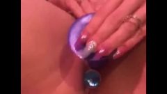 Nailing My Wet Tight Cunt With Babi Blue Anal Plug W/ Sextoy