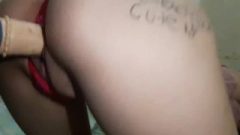 Mexican Slut Nailing Doggy Style! Dildo+anal Plug, Whore Moans.
